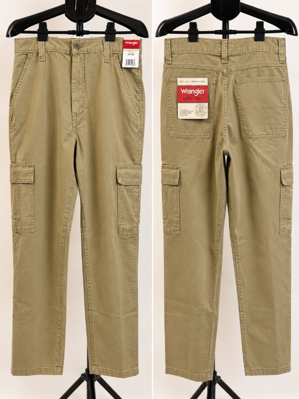 NWT rangler Men’s Cargo Pants Tan Khaki 32x29